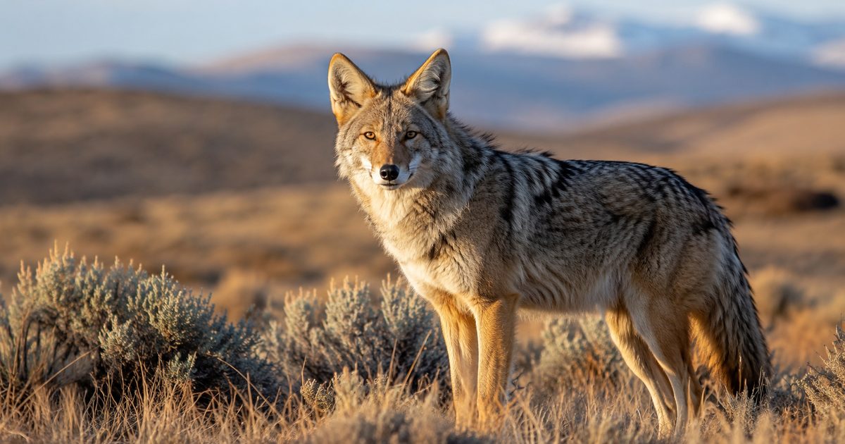 Coyote in natural habitat, coyote hunting guide tactics